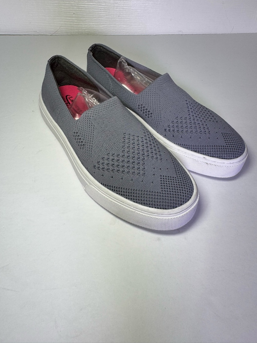 Women’s Slip-On Knit Sneakers in Gray - Casual Comfort